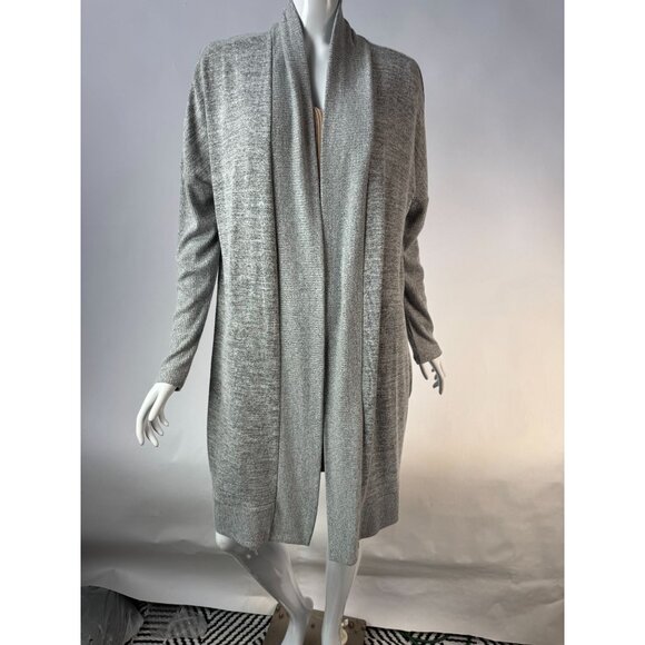 Gap Womens Heather Gray Open Front Cardigan Sweater Long Sleeve Lightweight L - Picture 13 of 16